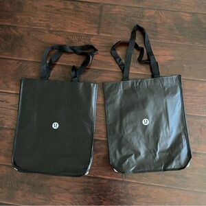 Lululemon Athletica Medium Reusable Shopping Bag x2 (Black)
